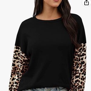 NWOT- Shein tee with animal sleeve size 18